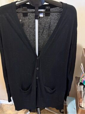 Old Navy Black V-Neck Button Front Women's Cardigan size xxl